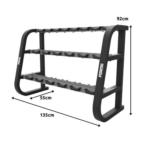 Force USA 3 Tier Round Dumbbell Rack - Gymsportz