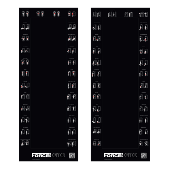 Force USA C10 Magnetic Exercise Chart (In Pairs) - Gymsportz