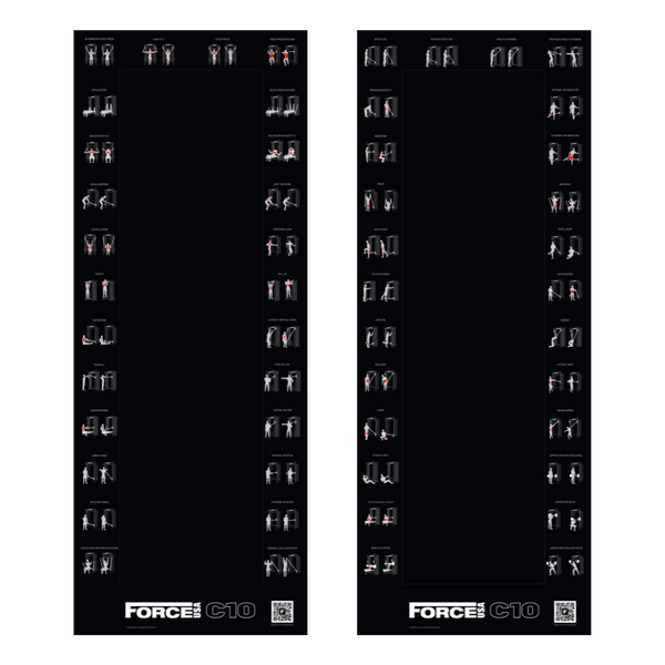 Force USA C10 Magnetic Exercise Chart (In Pairs) - Gymsportz