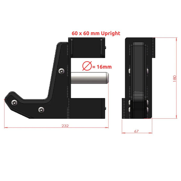 Force USA MyRack Sandwich J - Hook (In Pairs) (F - RACK - JHOOK - S) - Gymsportz