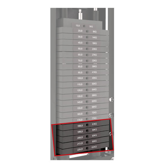 Force USA Weight Stack Upgrade (1 x 50lbs) (F - WS - UPGRADE - 50lb) - Gymsportz