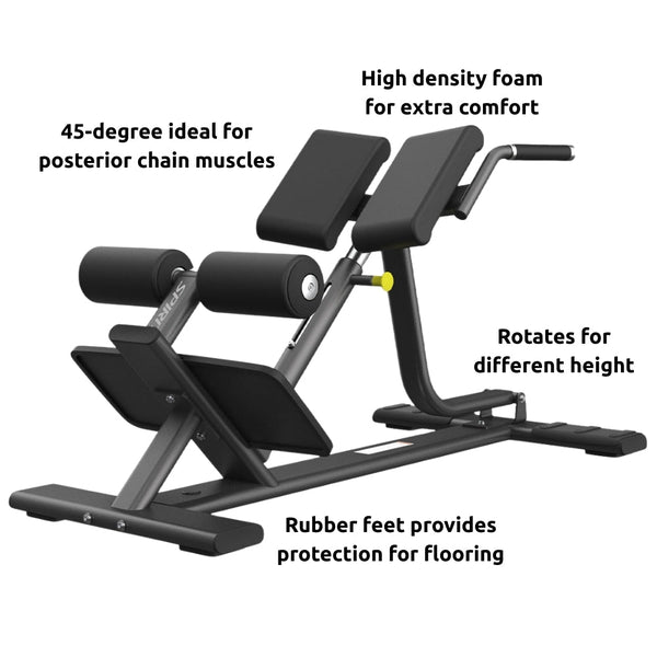 Spirit SP7533 Back Extension Bench - Gymsportz