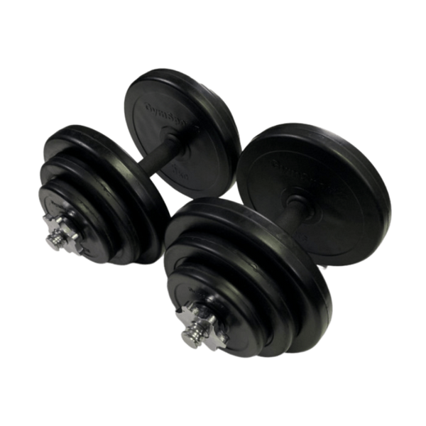 38kg Premium Rubber Dumbbell Set - Gymsportz