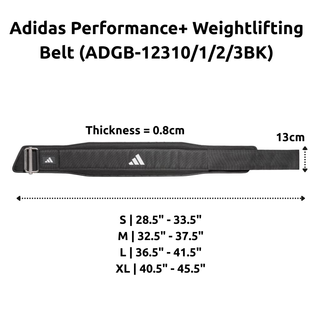 Adidas Performance+ Weightlifting Belt (ADGB-12310/1/2/3BK)