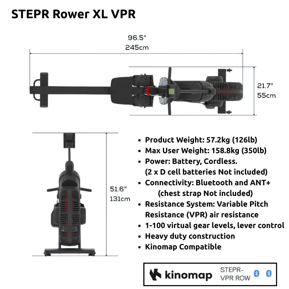 STEPR Rower XL VPR (STEPR-VPR-ROW)