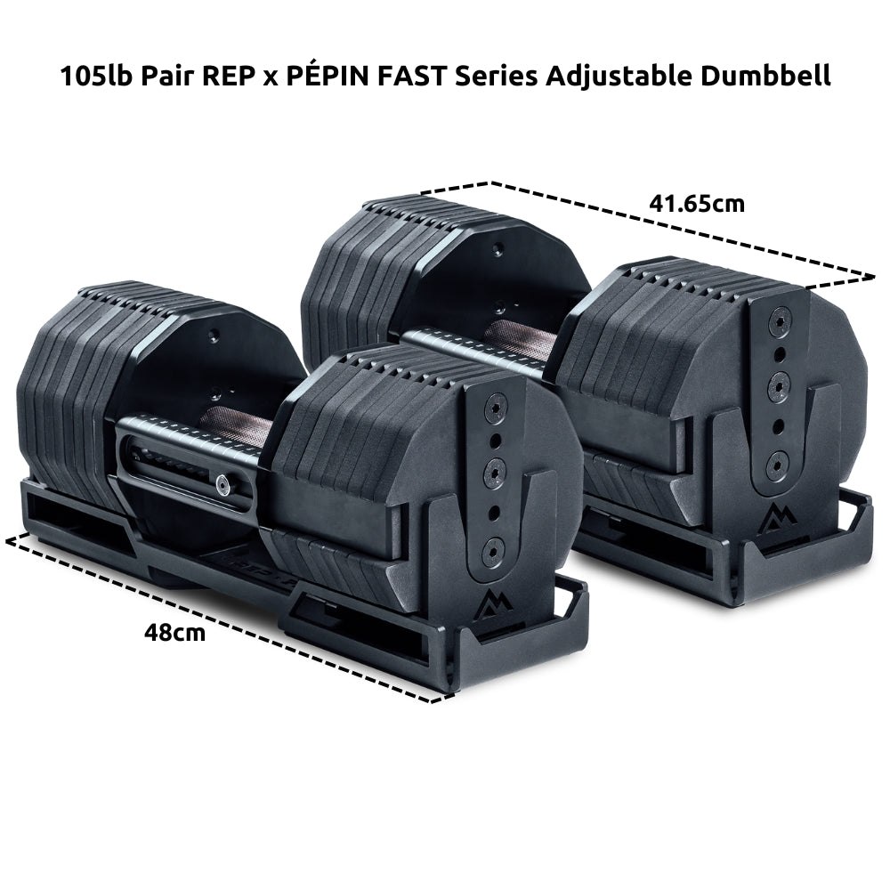 REP x PÉPIN FAST Series Adjustable Dumbbell (In Pairs)