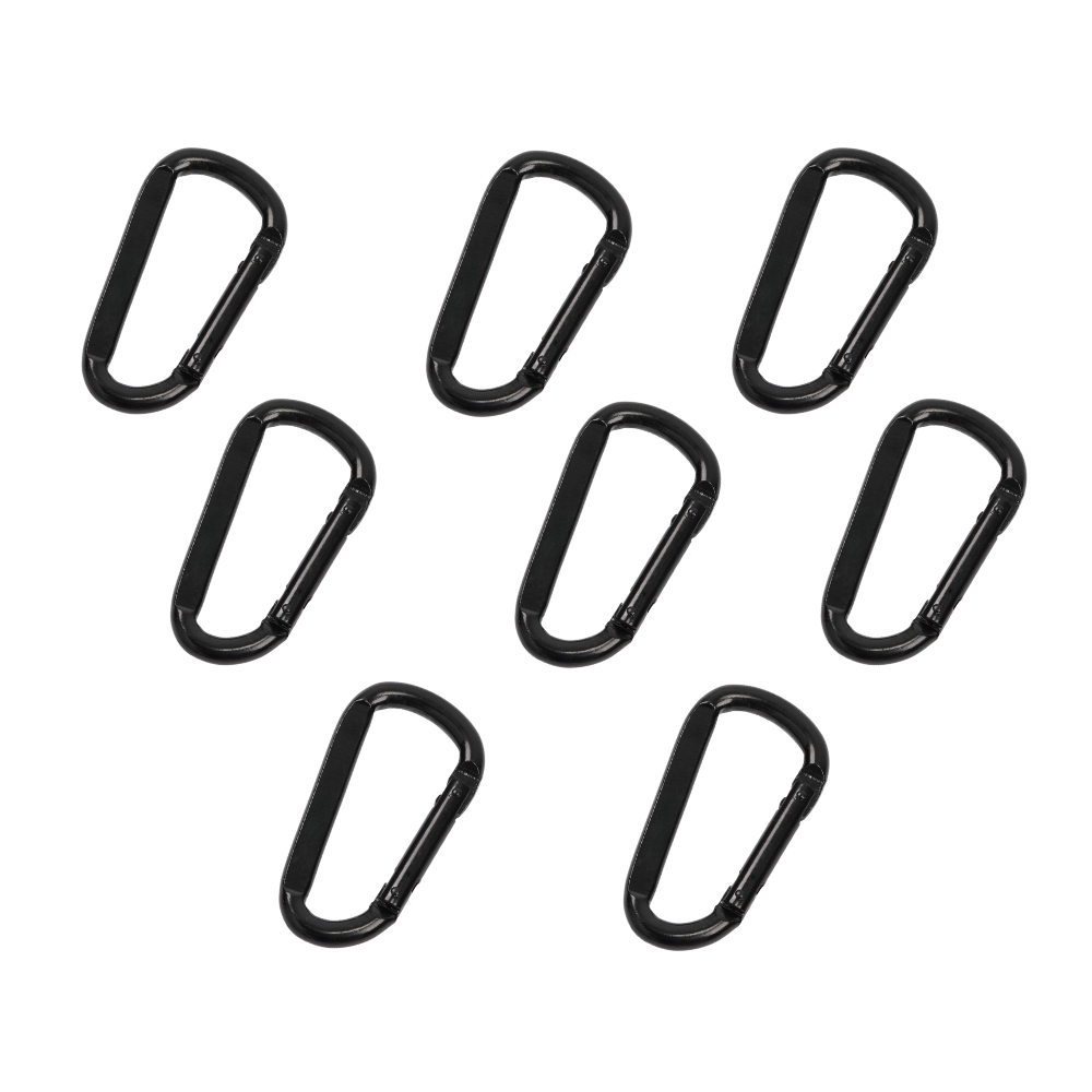 Force USA Oval Black Carabiner (Set of 8) (F-CARABINER-8)