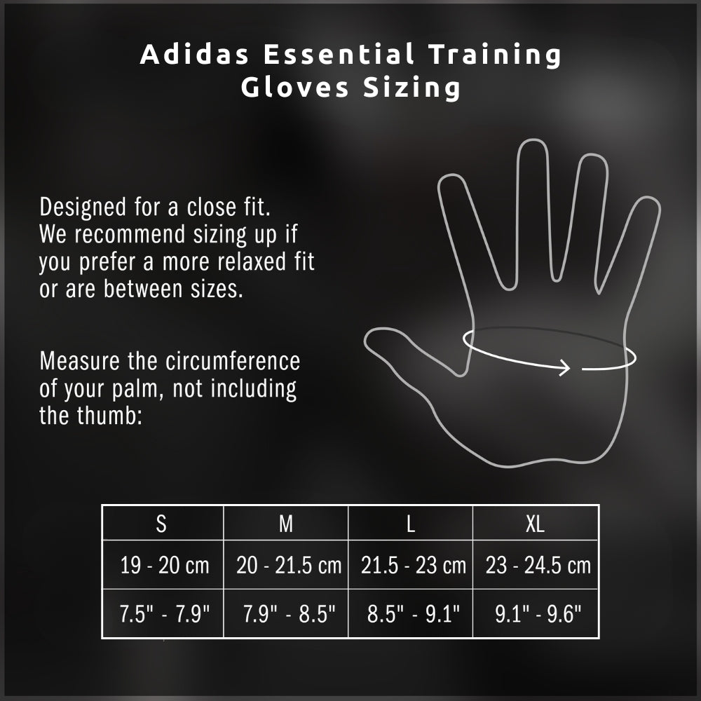 Adidas Essential Training Gloves (In Pairs) (ADGB - 15001/2/3/4WH) - Gymsportz