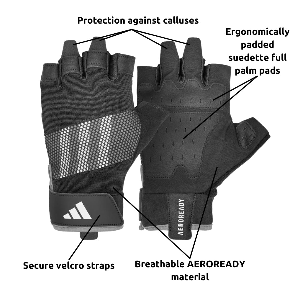 Adidas Performance Training Gloves (In Pairs) (ADGB - 15011/2/3/4GR) - Gymsportz
