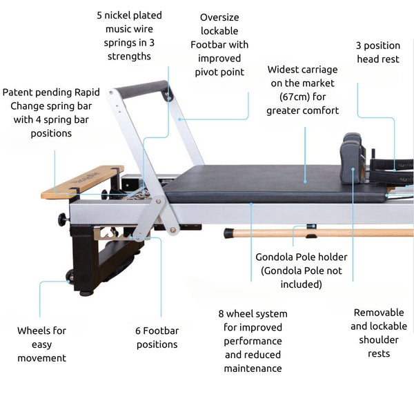 Align A8 - Pro Pilates Reformer - Gymsportz