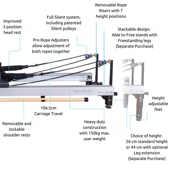 Align C8 - Pro Pilates Reformer - Gymsportz
