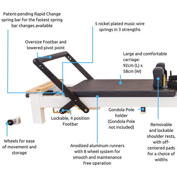Align C8 - S Pro Pilates Reformer - Gymsportz
