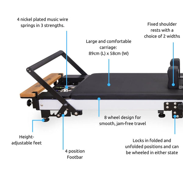 Align F3 Folding Pilates Reformer - Gymsportz