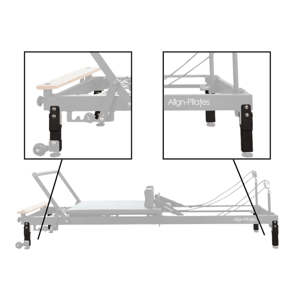 Align Leg Extensions for R8 - Pro Pilates Reformer – Black - Gymsportz
