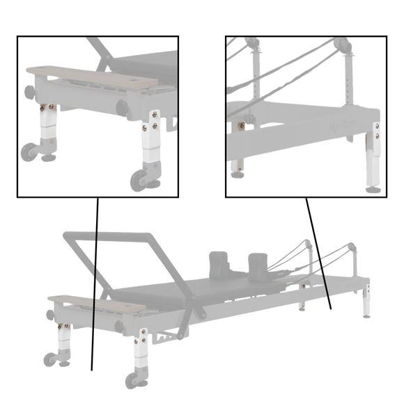 Align Leg Extensions for R8 - Pro Pilates Reformer – White - Gymsportz
