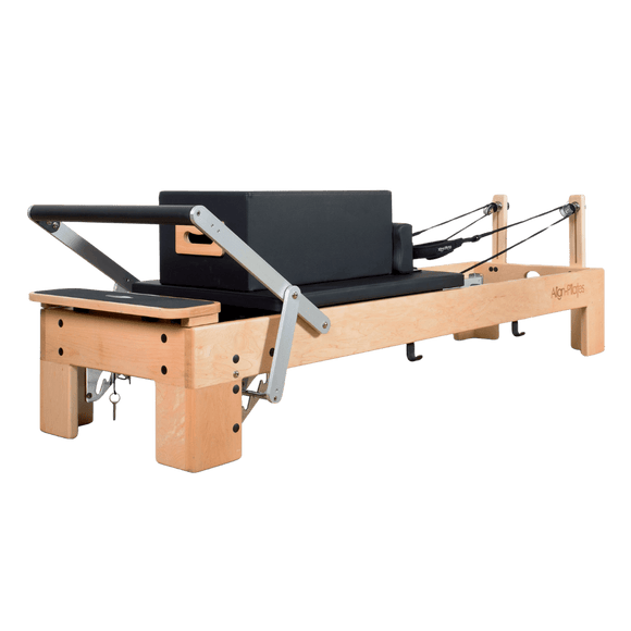 Align M8 - Pro Maple Wood Pilates Reformer with Sitting Box - Gymsportz