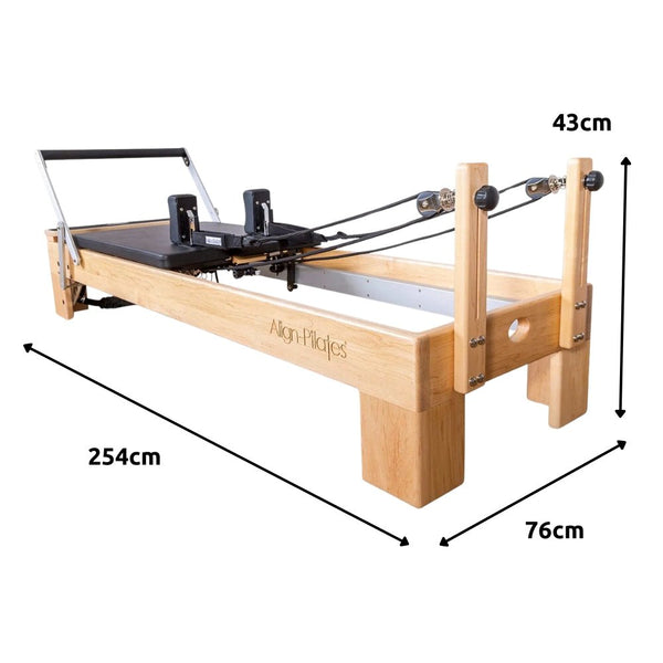 Align M8 - Pro Maple Wood Pilates Reformer with Sitting Box - Gymsportz