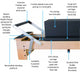 Align M8 - Pro Maple Wood Pilates Reformer with Sitting Box - Gymsportz