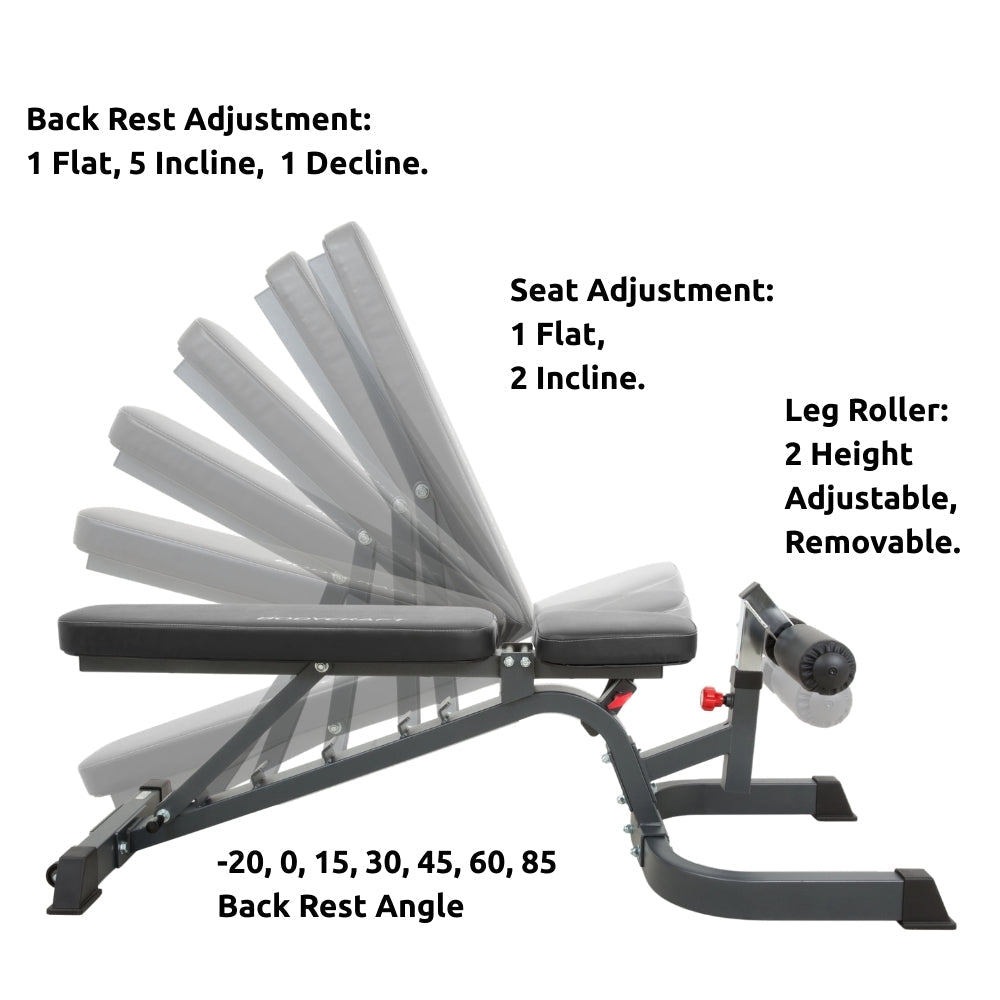 Bodycraft F602 Deluxe FID Weight Bench - Gymsportz