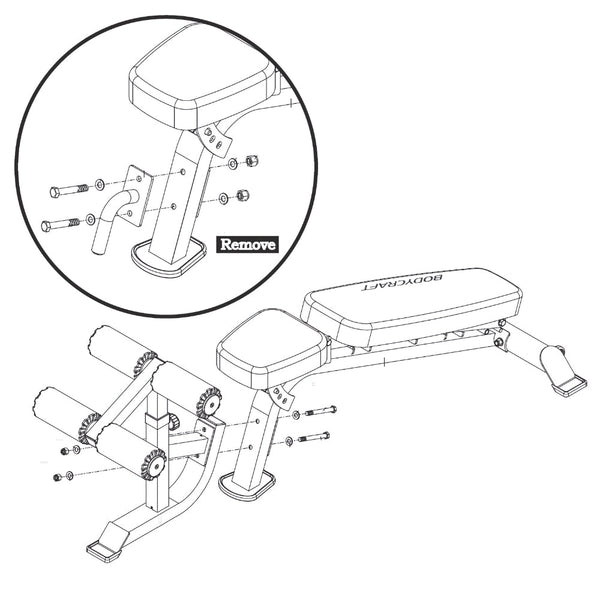 Bodycraft F615 Hold Down Attachment Kit - Gymsportz