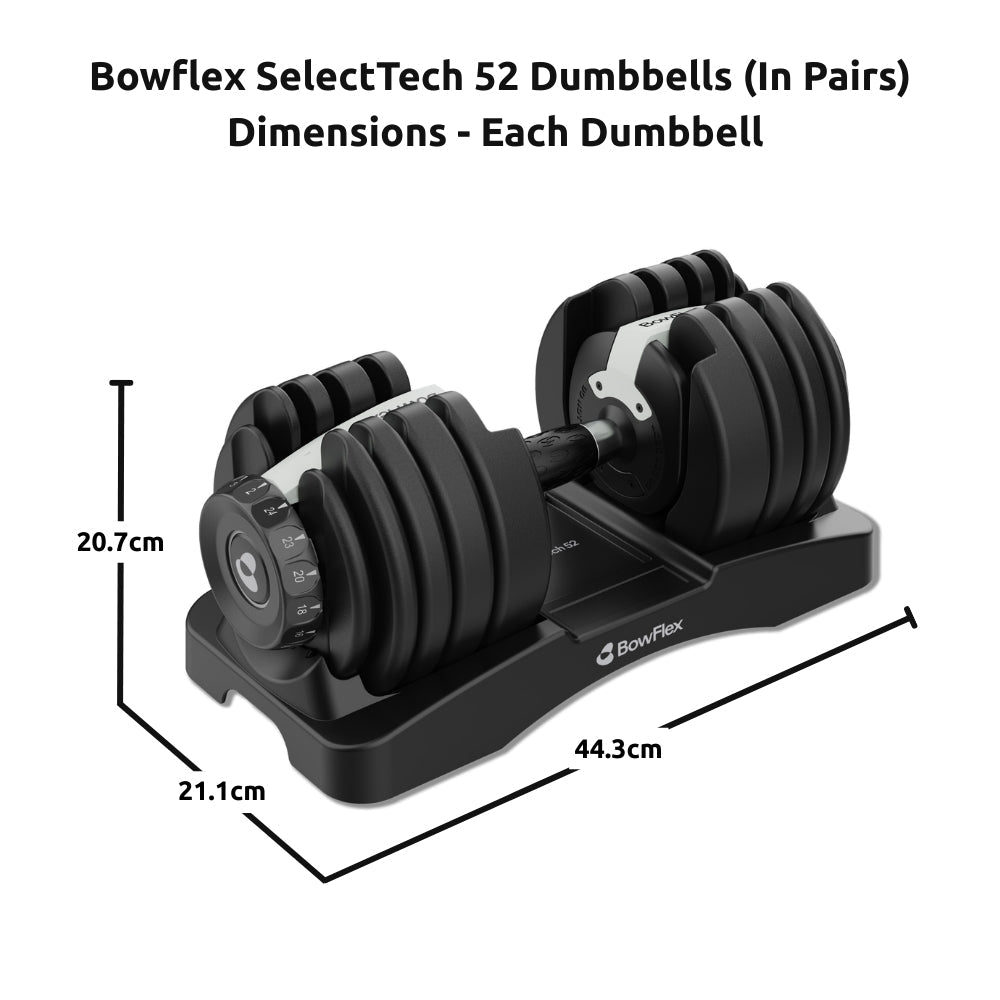 Bowflex SelectTech 52 Dumbbells (In Pairs) - Gymsportz