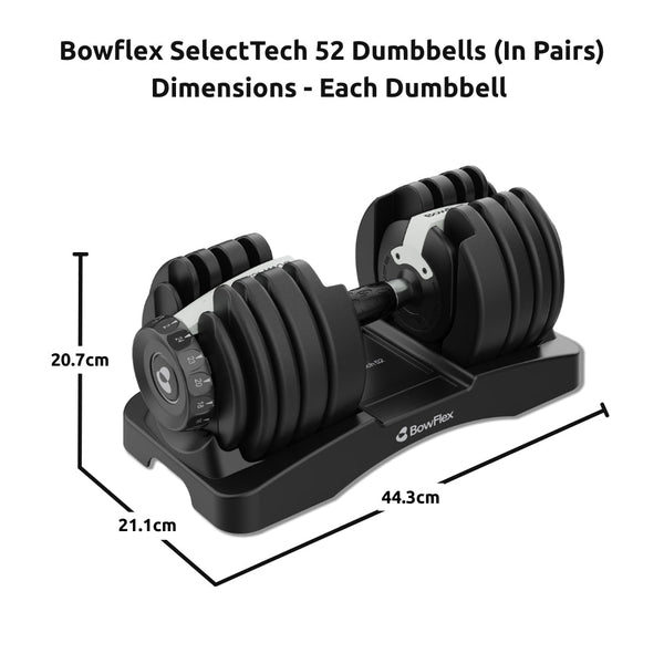Bowflex SelectTech 52 Dumbbells (In Pairs) - Gymsportz