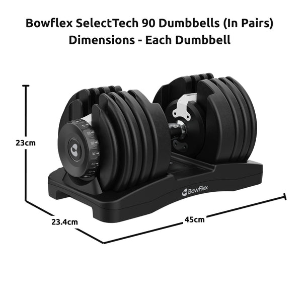Bowflex SelectTech 90 Dumbbells (In Pairs) - Gymsportz