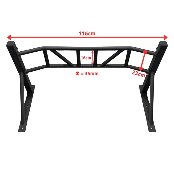 Bullz Multi-Grip Wall Mounted Chin Up Bar - Gymsportz