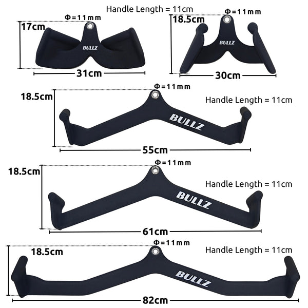 Bullz Premium Cable Attachment Set - Gymsportz