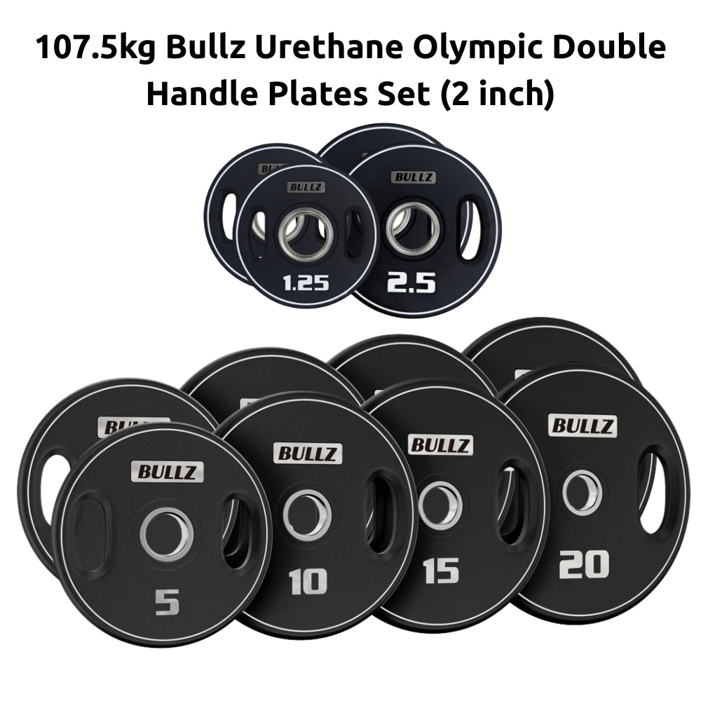 Bullz Urethane Olympic Double Handle Plates Set (2 inch) - Gymsportz