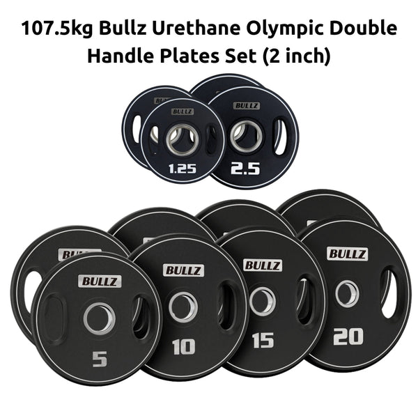 Bullz Urethane Olympic Double Handle Plates Set (2 inch) - Gymsportz