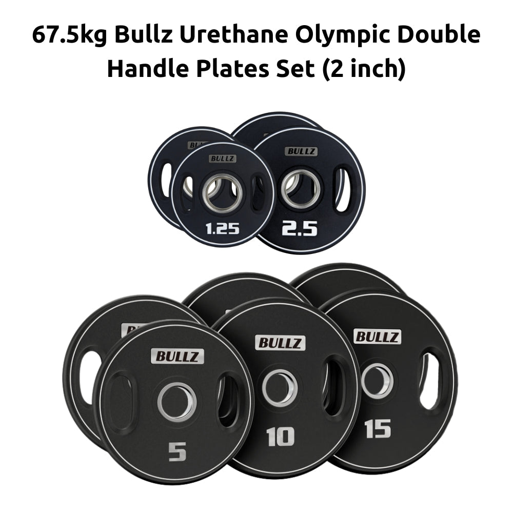 Bullz Urethane Olympic Double Handle Plates Set (2 inch) - Gymsportz