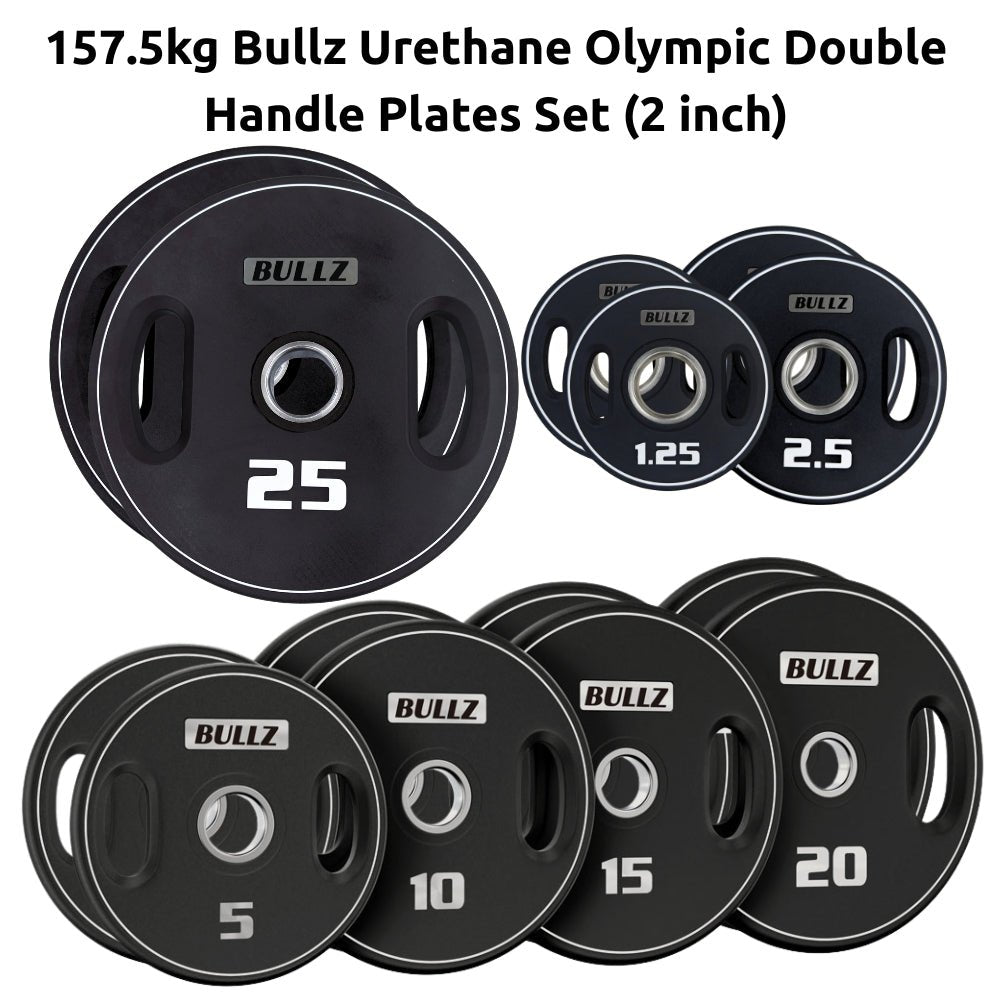 Bullz Urethane Olympic Double Handle Plates Set (2 inch) - Gymsportz