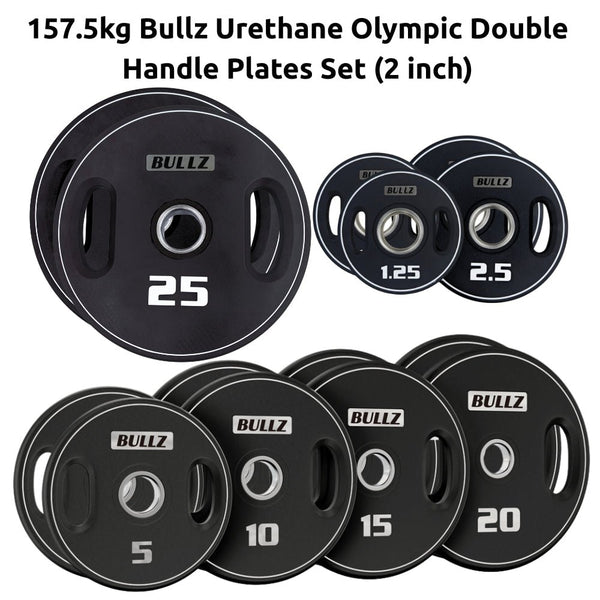 Bullz Urethane Olympic Double Handle Plates Set (2 inch) - Gymsportz