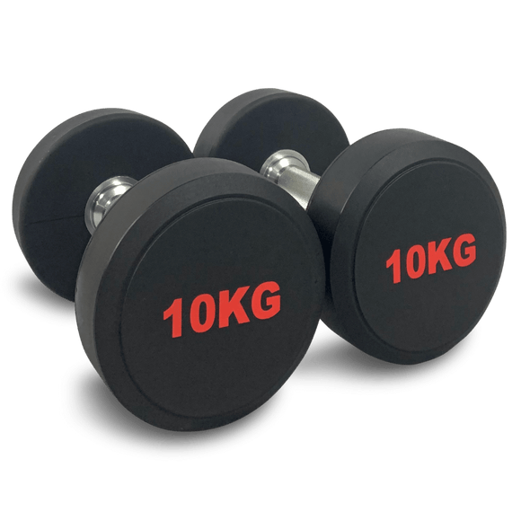 Commercial TPU Round Dumbbell Set A (Hard Chrome) - Gymsportz