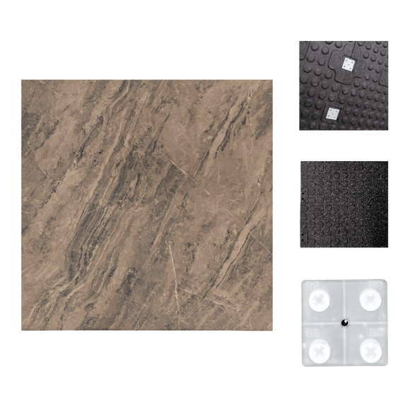 Durapro Premium Series Gym Mat (20mm) - Marble Mocha - Gymsportz