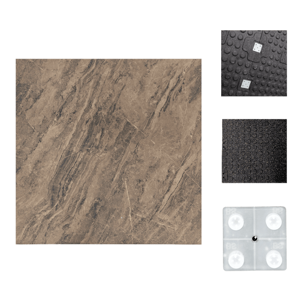 Durapro Premium Series Gym Mat (20mm) - Marble Mocha - Gymsportz