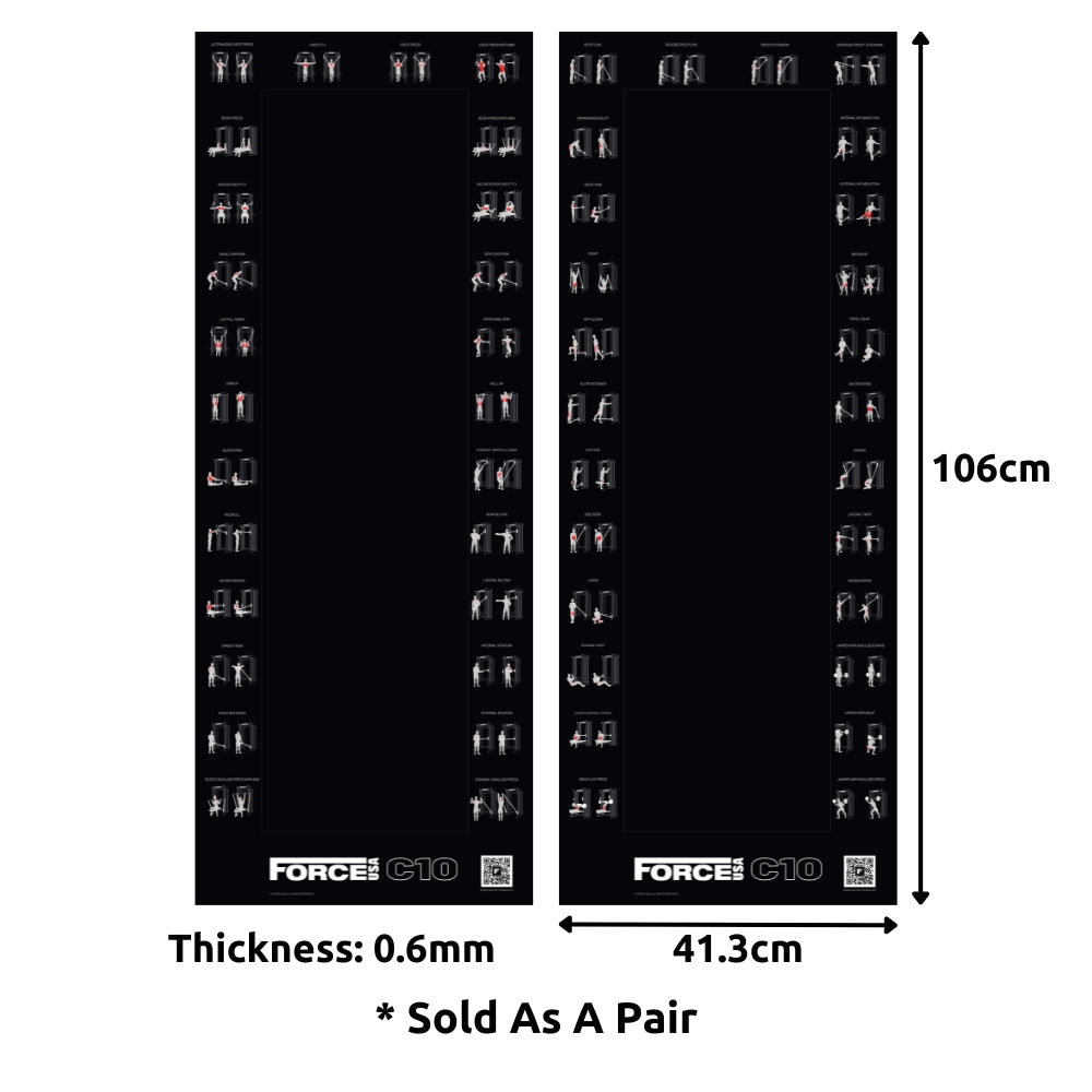 Force USA C10 Magnetic Exercise Chart (In Pairs) - Gymsportz