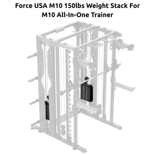 Force USA M10 150lbs Weight Stack for M10 All-In-One Trainer (F-M10-WS-150LBS) - Gymsportz