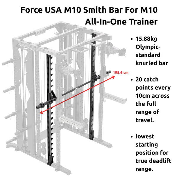 Force USA M10 Smith Bar for M10 All-In-One Trainer (F-M10-SMITH) - Gymsportz