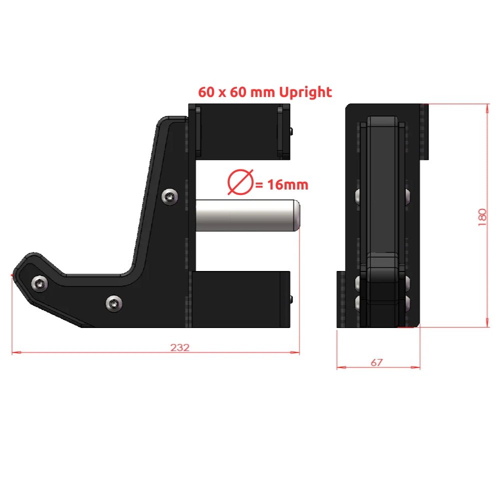 Force USA MyRack Sandwich J - Hook (In Pairs) (F - RACK - JHOOK - S) - Gymsportz