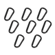Force USA Oval Black Carabiner (Set of 8) (F - CARABINER - 8) - Gymsportz