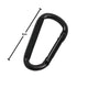 Force USA Oval Black Carabiner (Set of 8) (F - CARABINER - 8) - Gymsportz