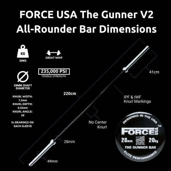 Force USA The Gunner Bar V2 - Gymsportz