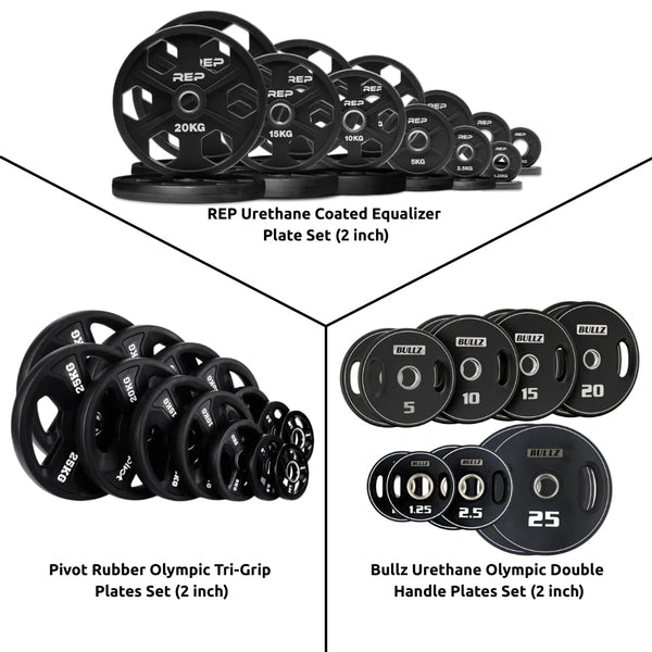 Olympic Barbell and Weight Plate Set - Gymsportz