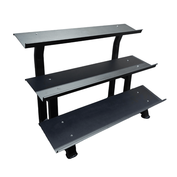 Pivot 492 - 3 Flat Tray Dumbbell Rack - Gymsportz