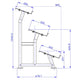 Pivot 492 - 3 Flat Tray Dumbbell Rack - Gymsportz