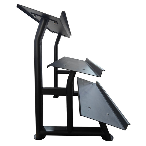Pivot 492 - 3 Flat Tray Dumbbell Rack - Gymsportz