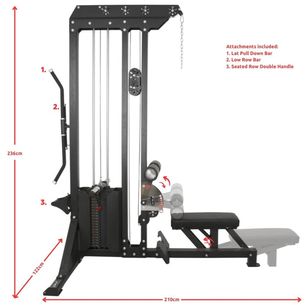 Pivot 600LRM Lat Row Machine - Gymsportz