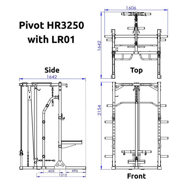 Pivot HR-LR02 Lat & Row Attachment - Gymsportz